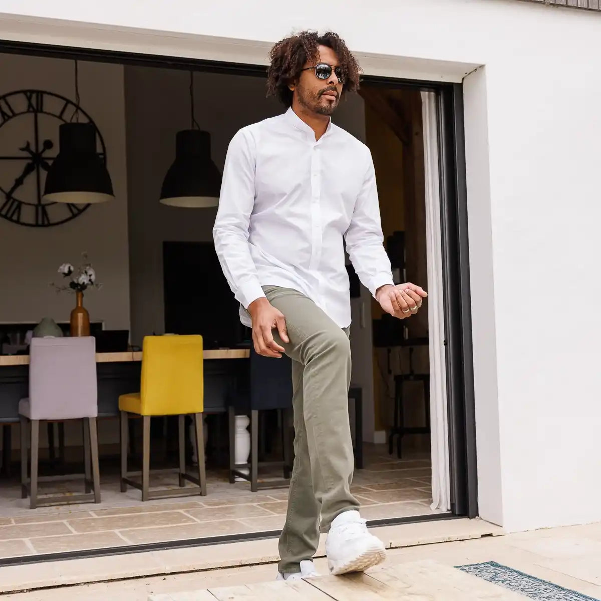 Jean français Kaki Homme