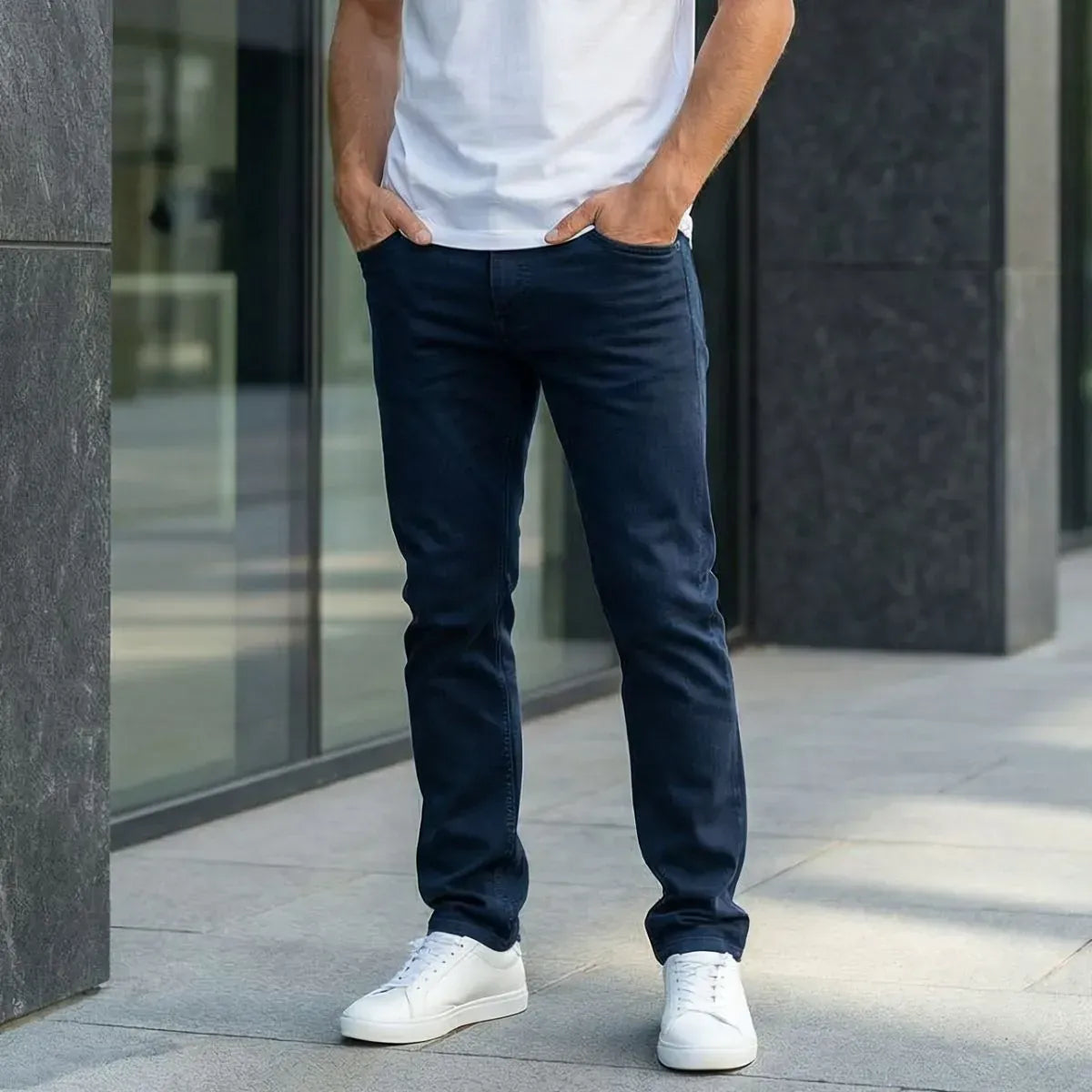 Jean straight homme | Bleu Nuit coupe droite - JEAN