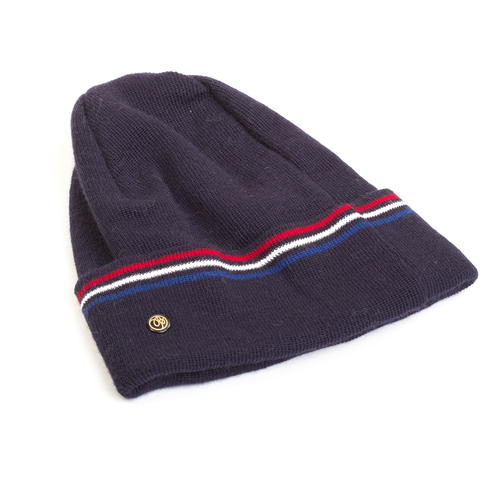 bonnet pour homme en laine bleu et gris