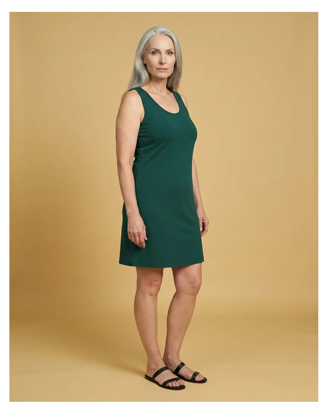 Robe made in france verte en coton