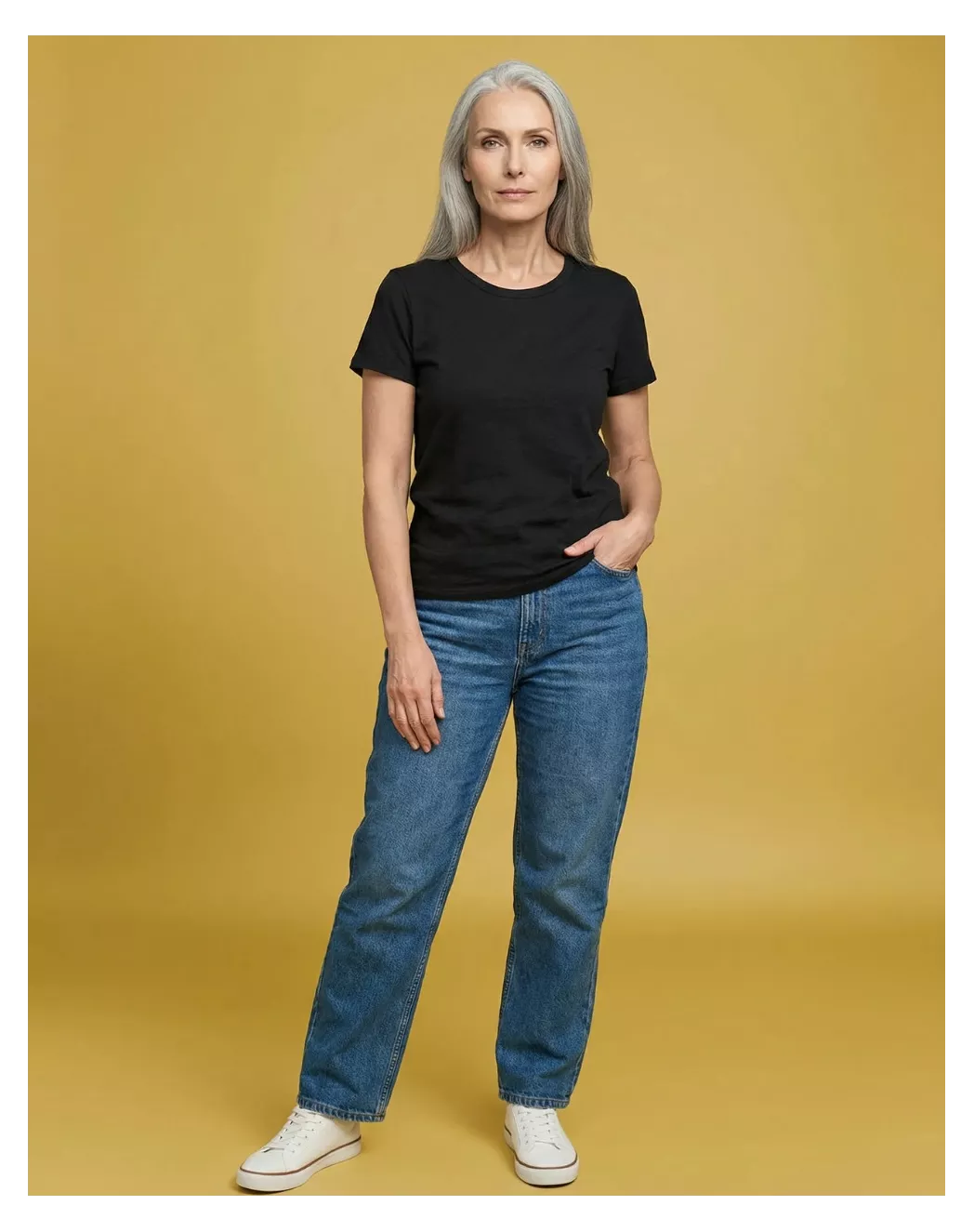 T-shirt en lin femme Noir