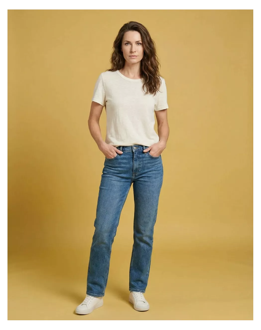 T-shirt en lin femme Ecru