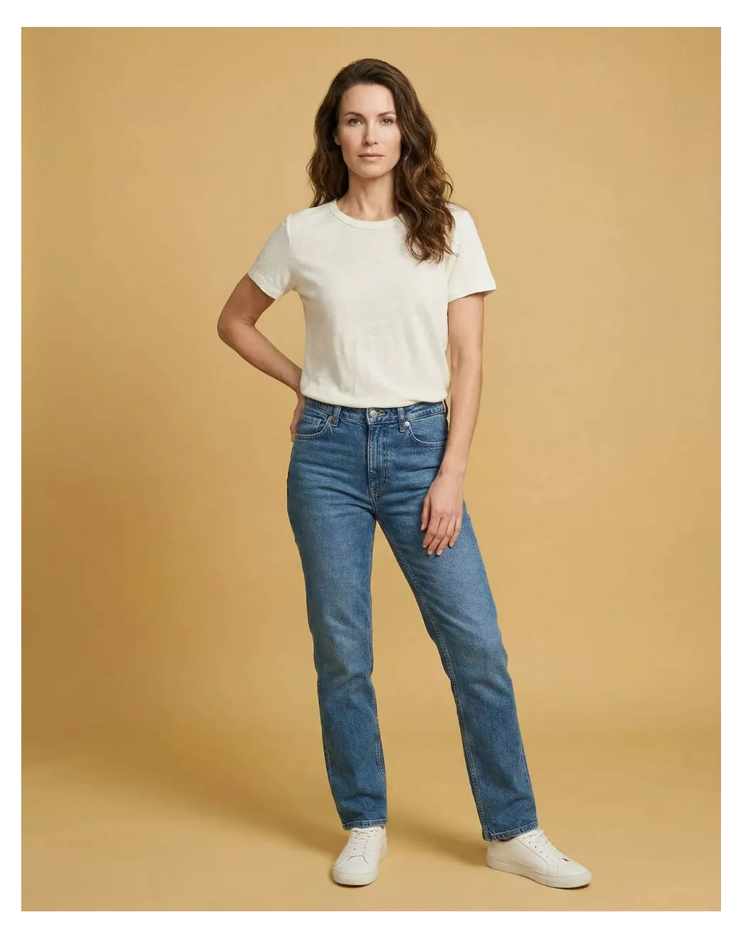 T-shirt en lin femme Ecru