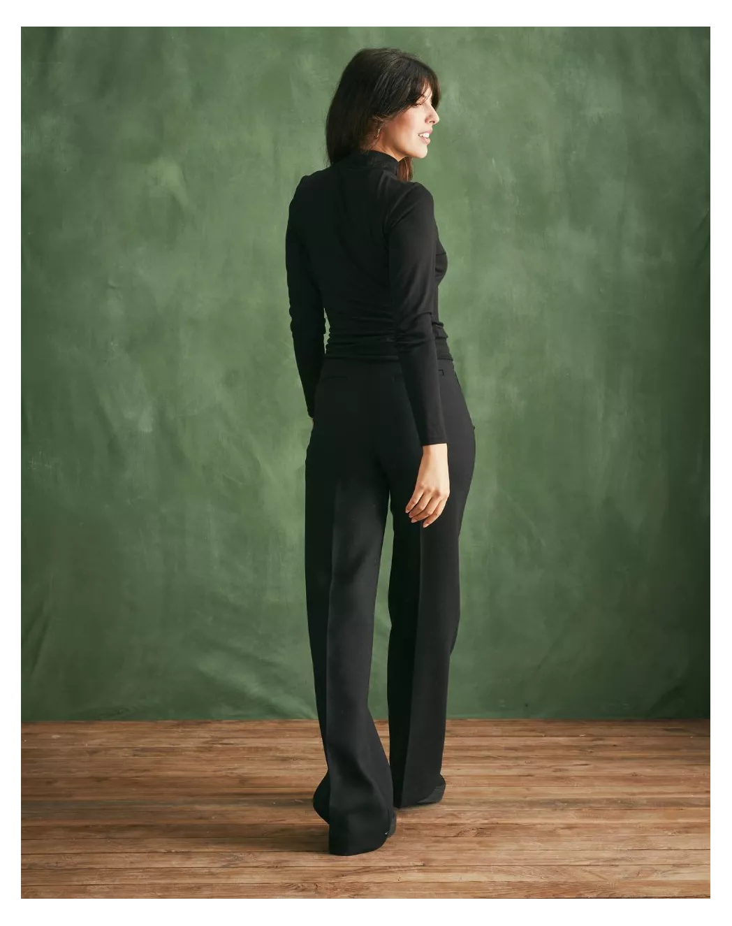 T-shirt manche longue Femme Noir