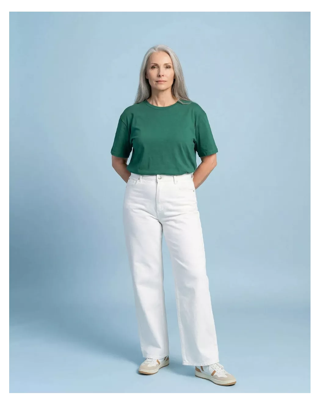 T shirt Oversize femme Vert bouteille coton modal