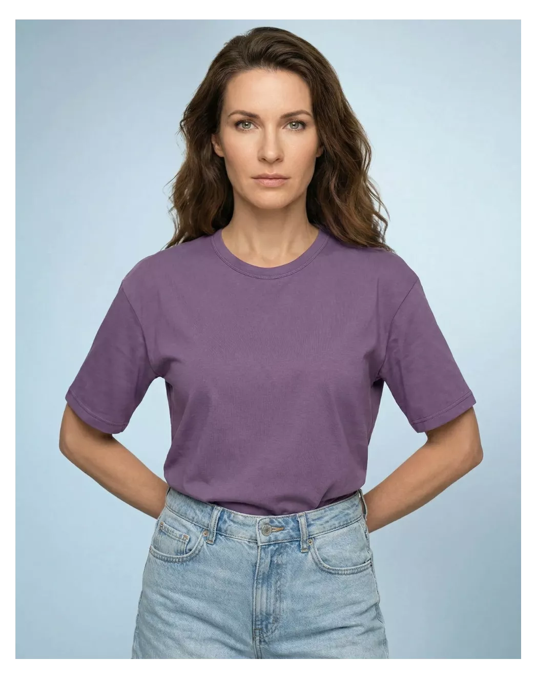 T shirt Oversize femme Orange coton violet