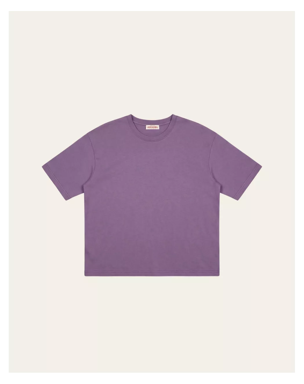 T shirt Oversize femme Orange coton violet