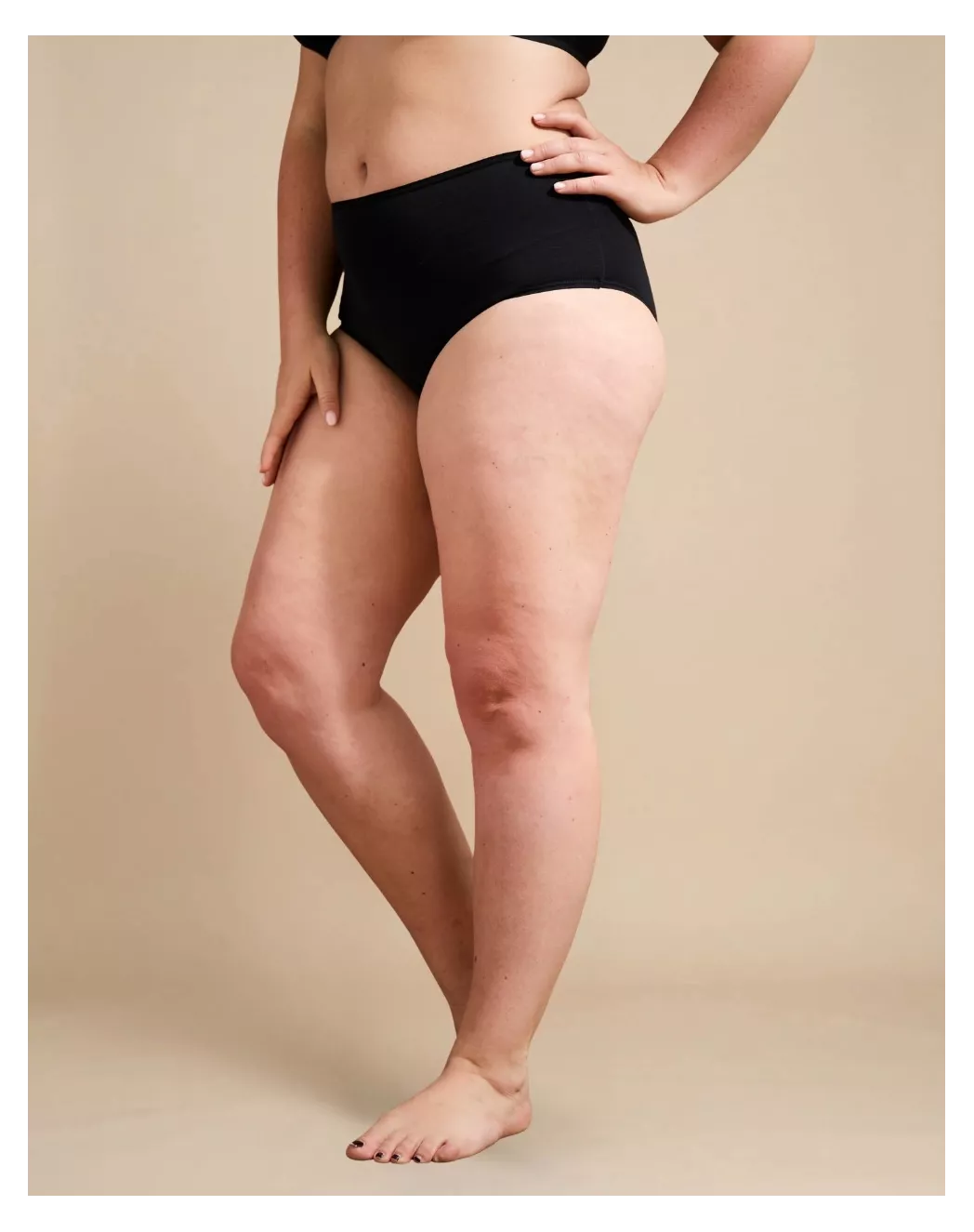 Culotte taille haute Noir