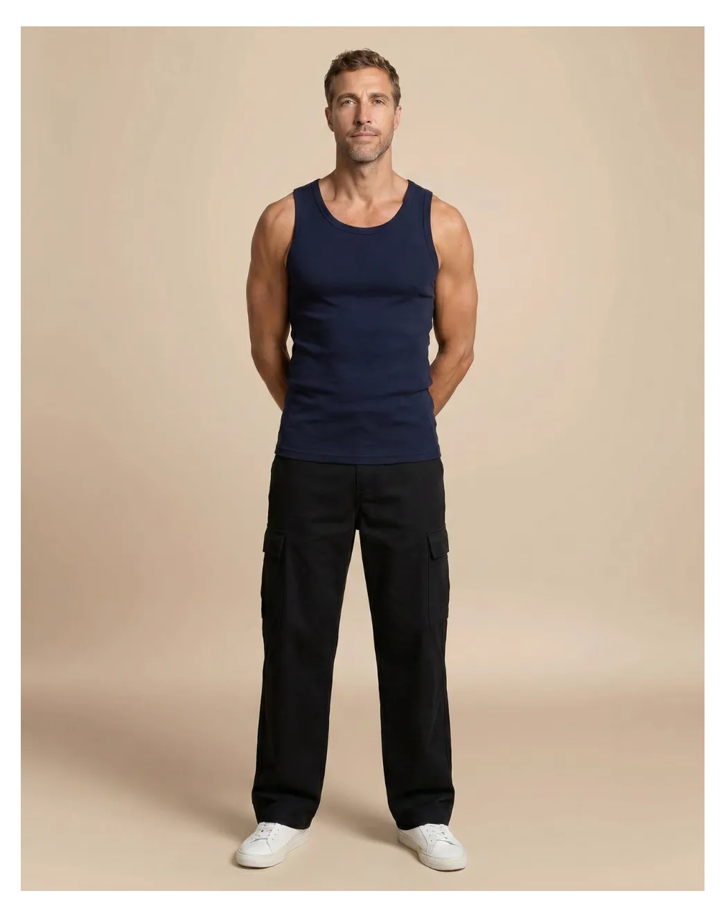 débardeur homme Bleu Marine  coton bio