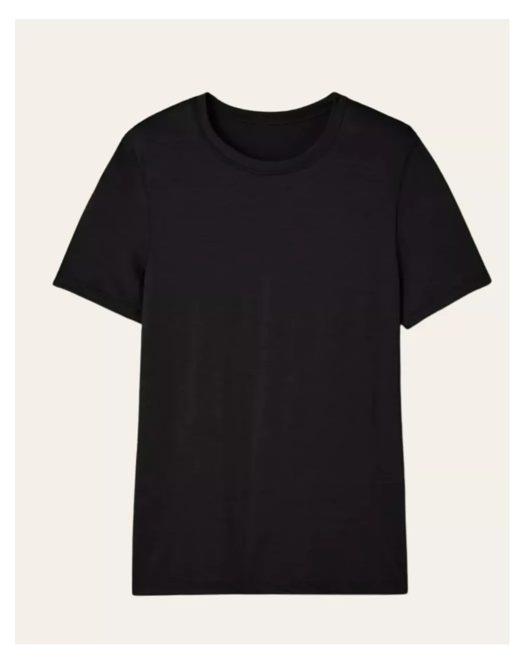 T-shirt laine mérinos Homme Noir