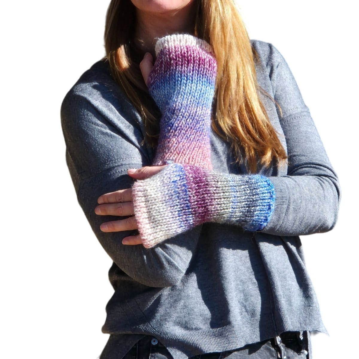 Mitaine pour femme en laine et acrylique