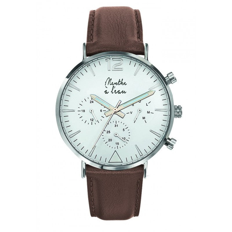 Montre poiur homme en cuir marron