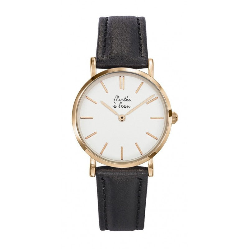 Montre La Véritable cuir noir