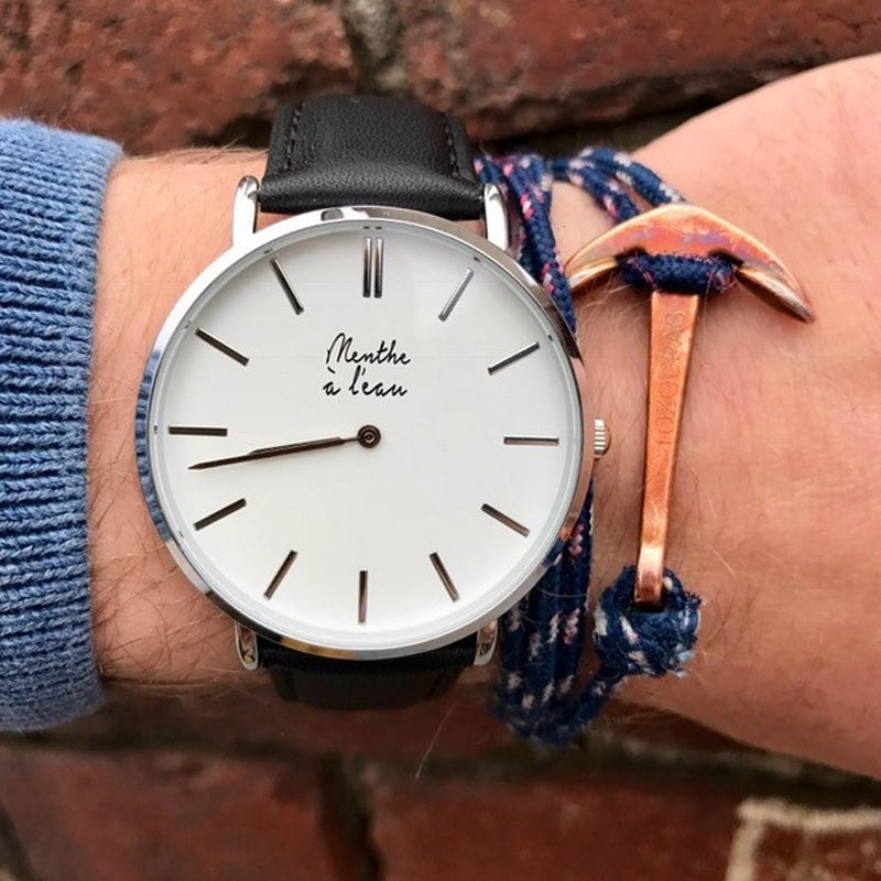 Montre La Véritable cuir noir