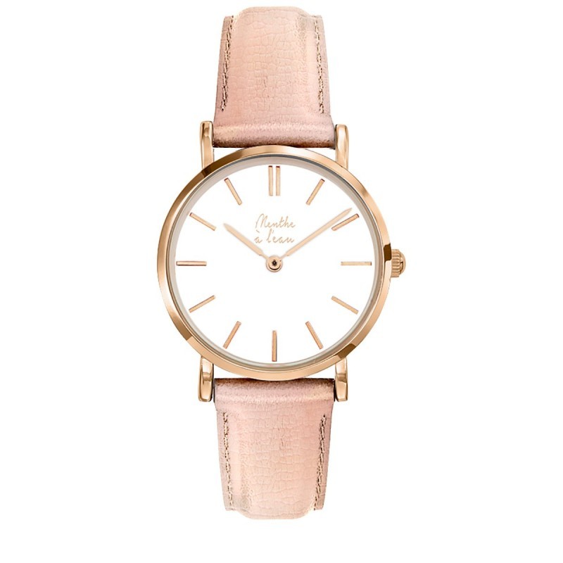Montre La Véritable cuir rose 