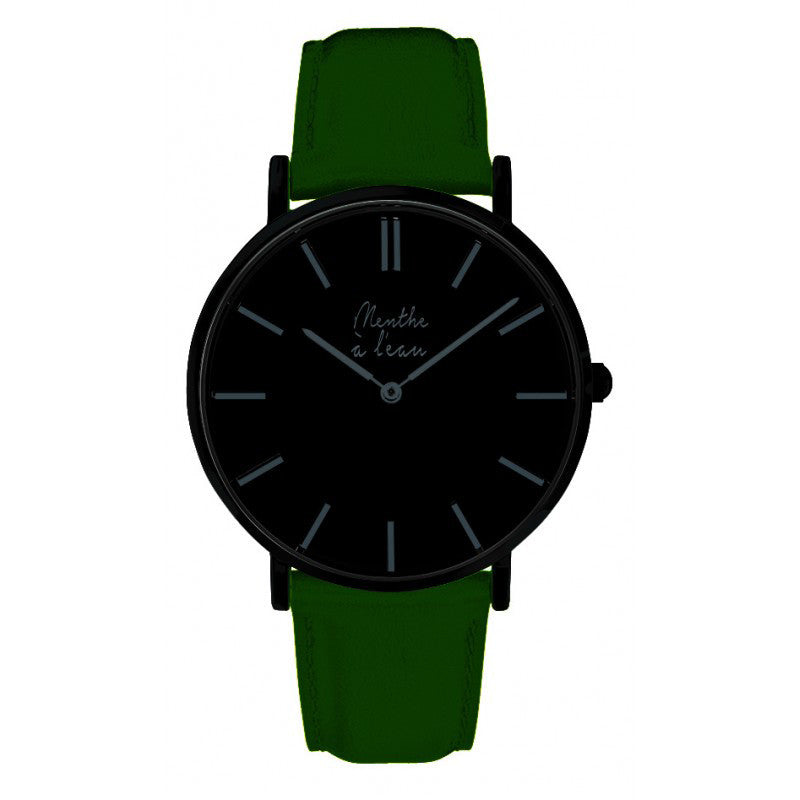 Montre La Véritable cuir vert