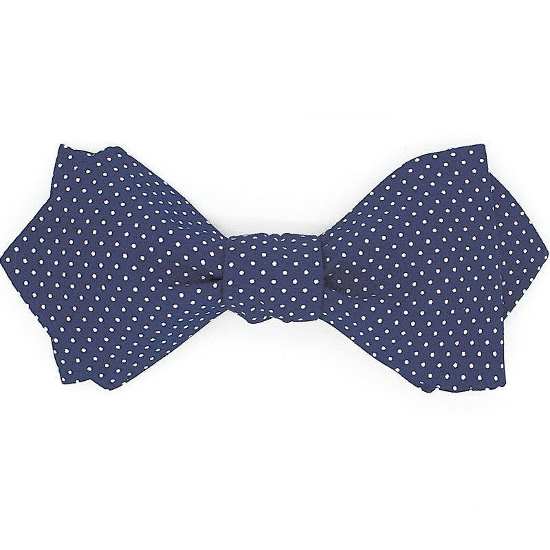 Noeud papillon bleu nuit à pois