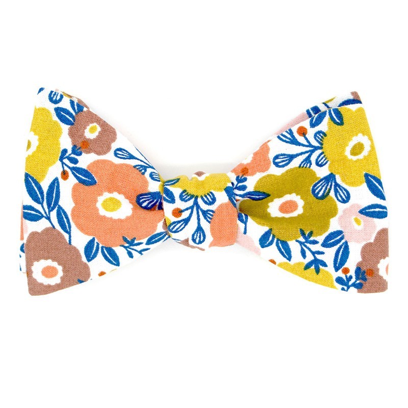 Noeud papillon fleuri be pop 70’s