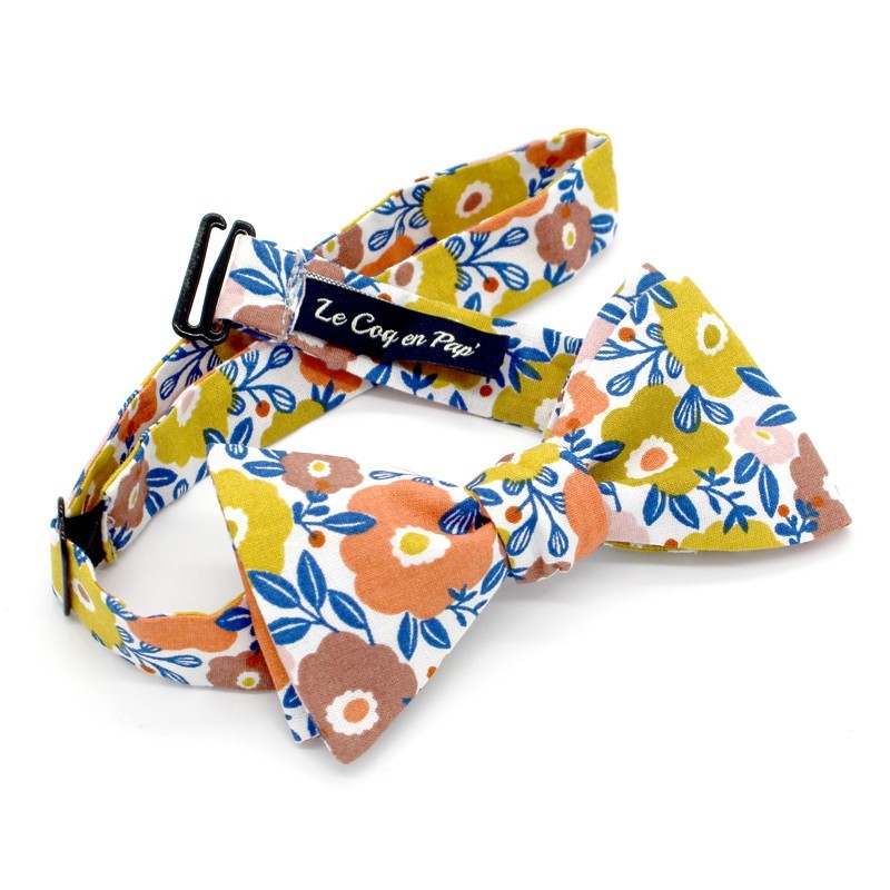 Noeud papillon fleuri be pop 70’s