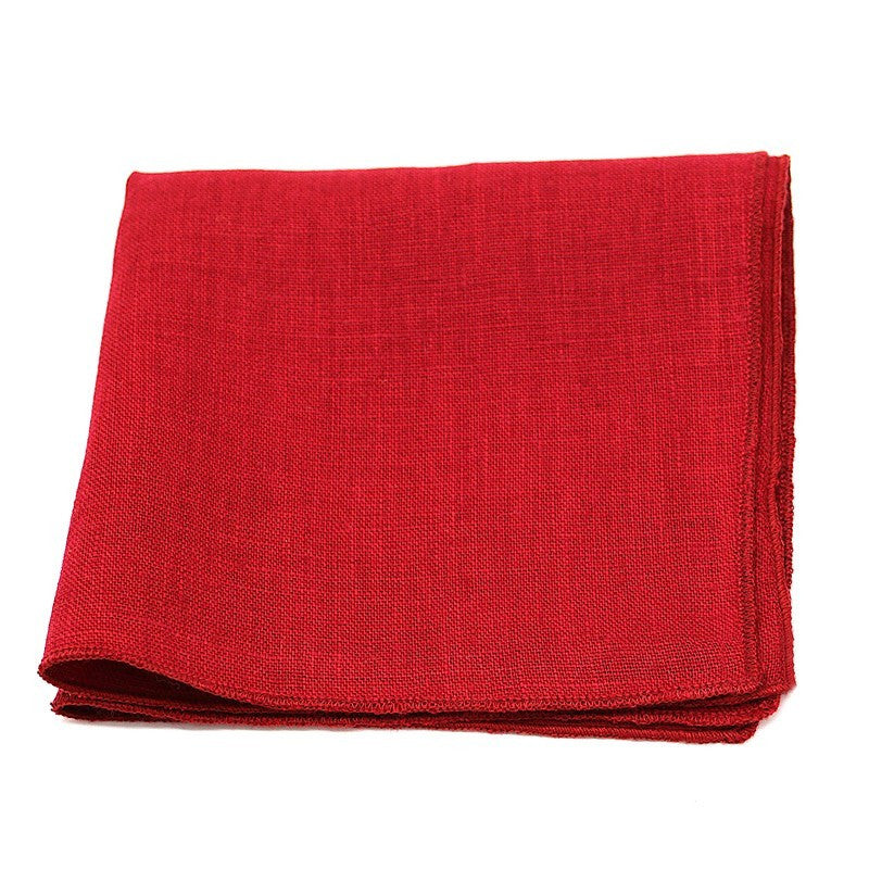 Noeud papillon rouge grenat uni en lin
