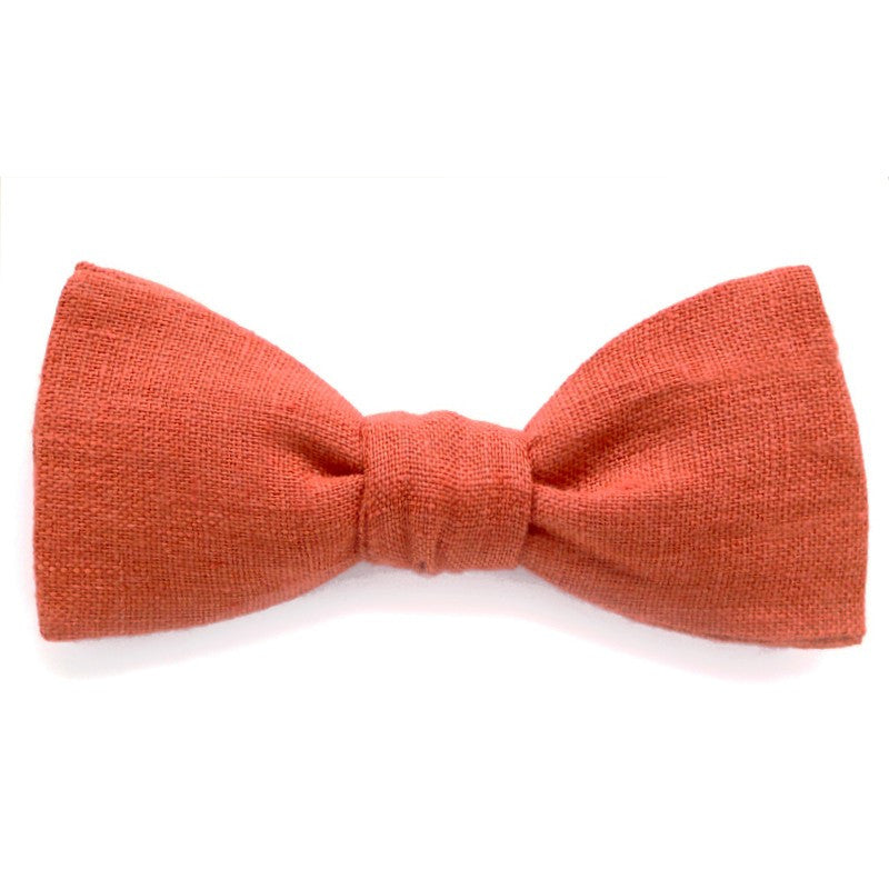 Noeud papillon rouille en lin