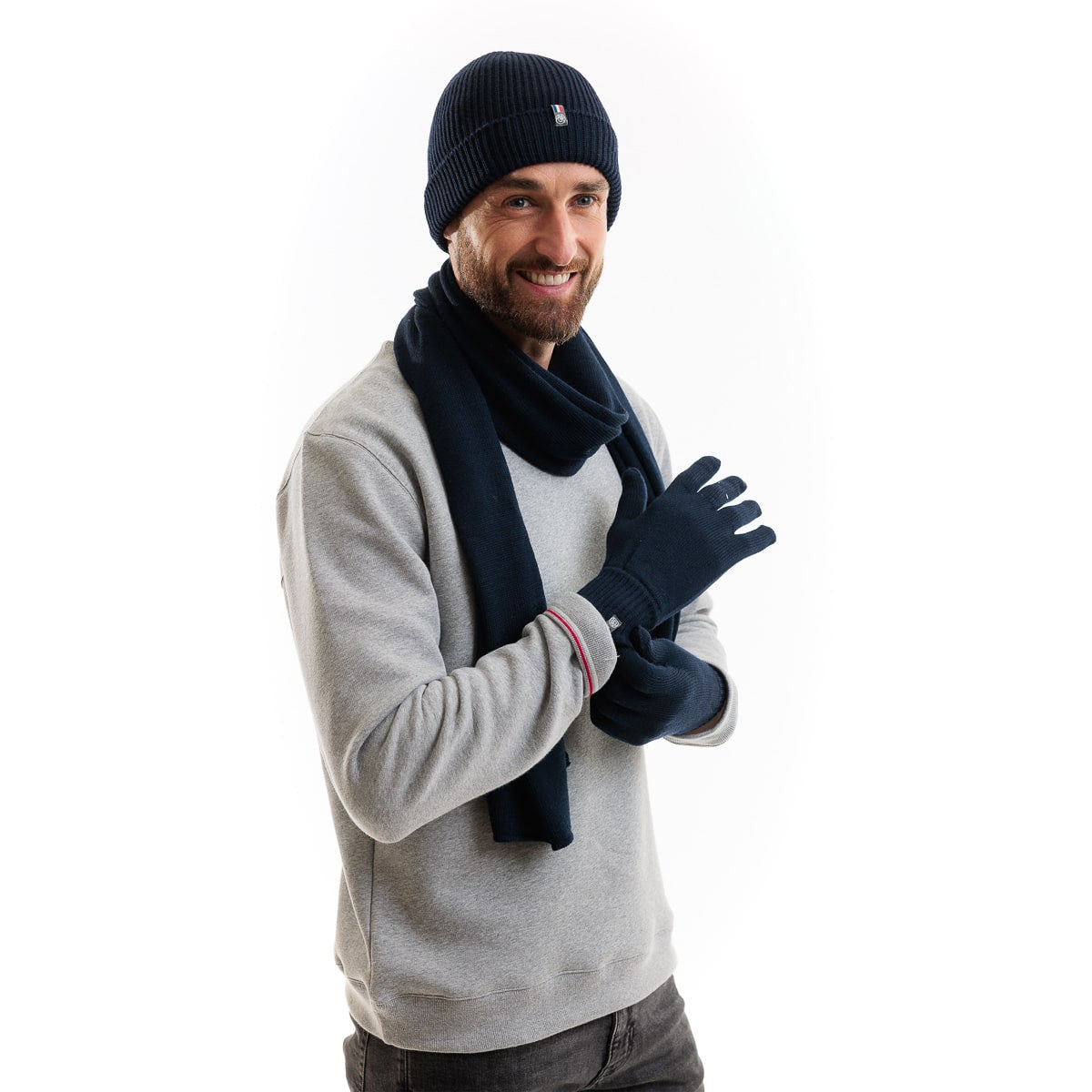 bonnet et écharpe homme en laine bio