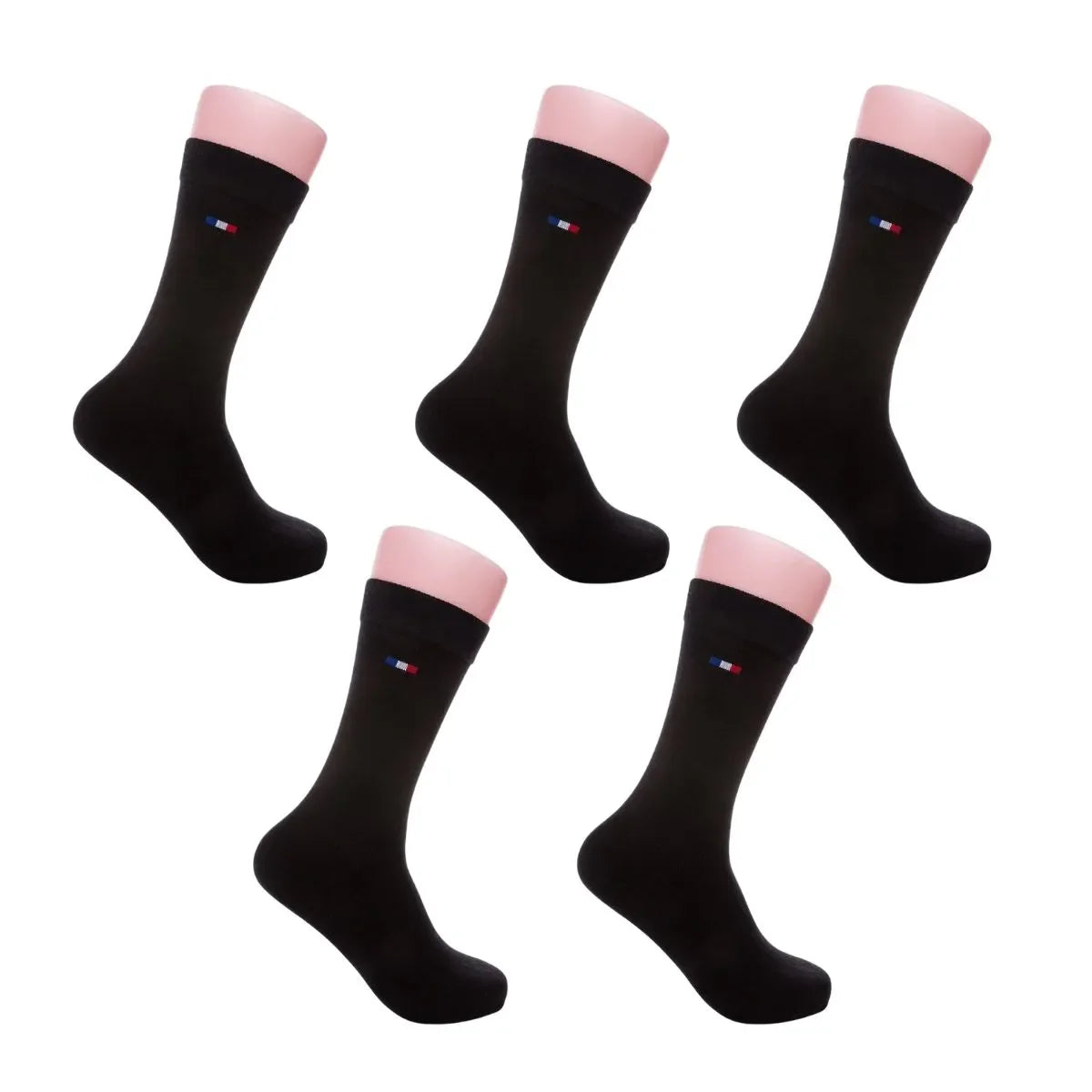 Pack de 5 paires chaussette française noire