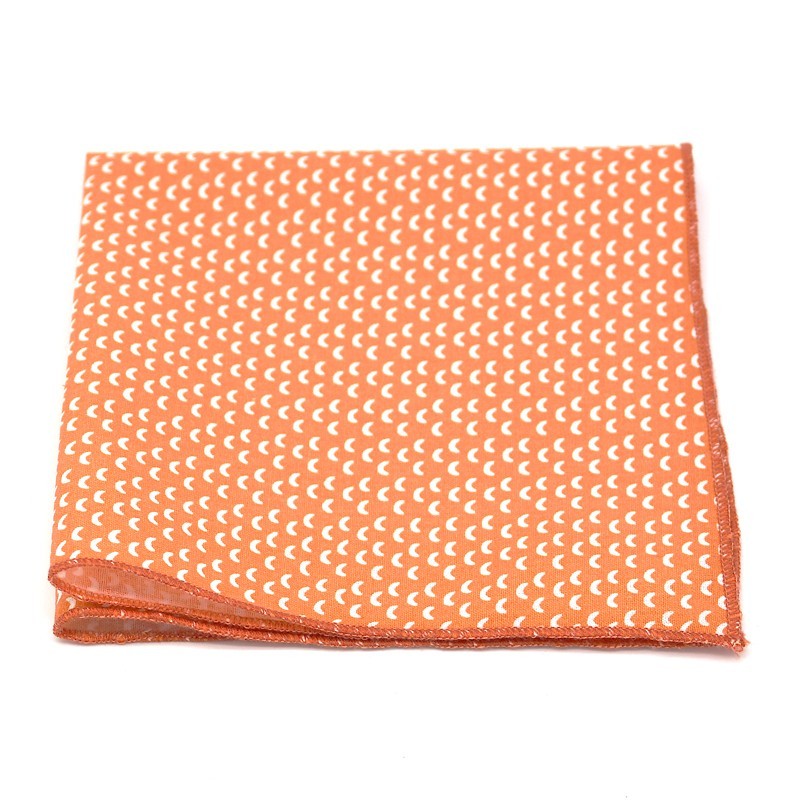 Pochette de costume orange mandarine croissant