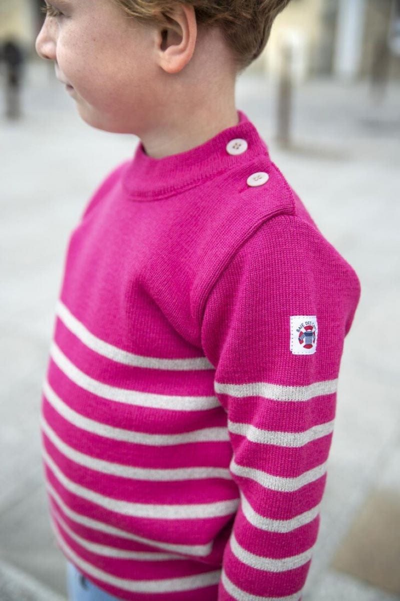 Pull marin enfant rayé