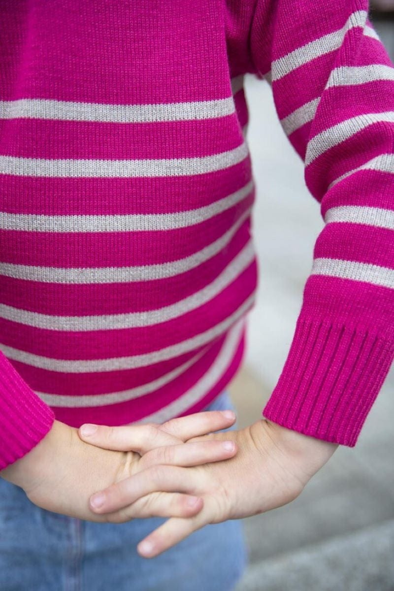 Pull marin enfant rayé