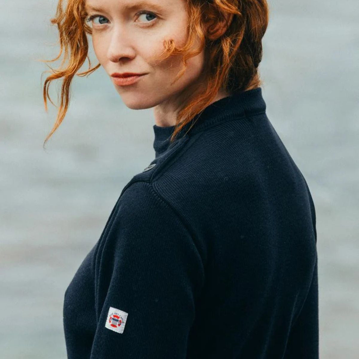 Pull marin femme uni 100ù laine bleu marine