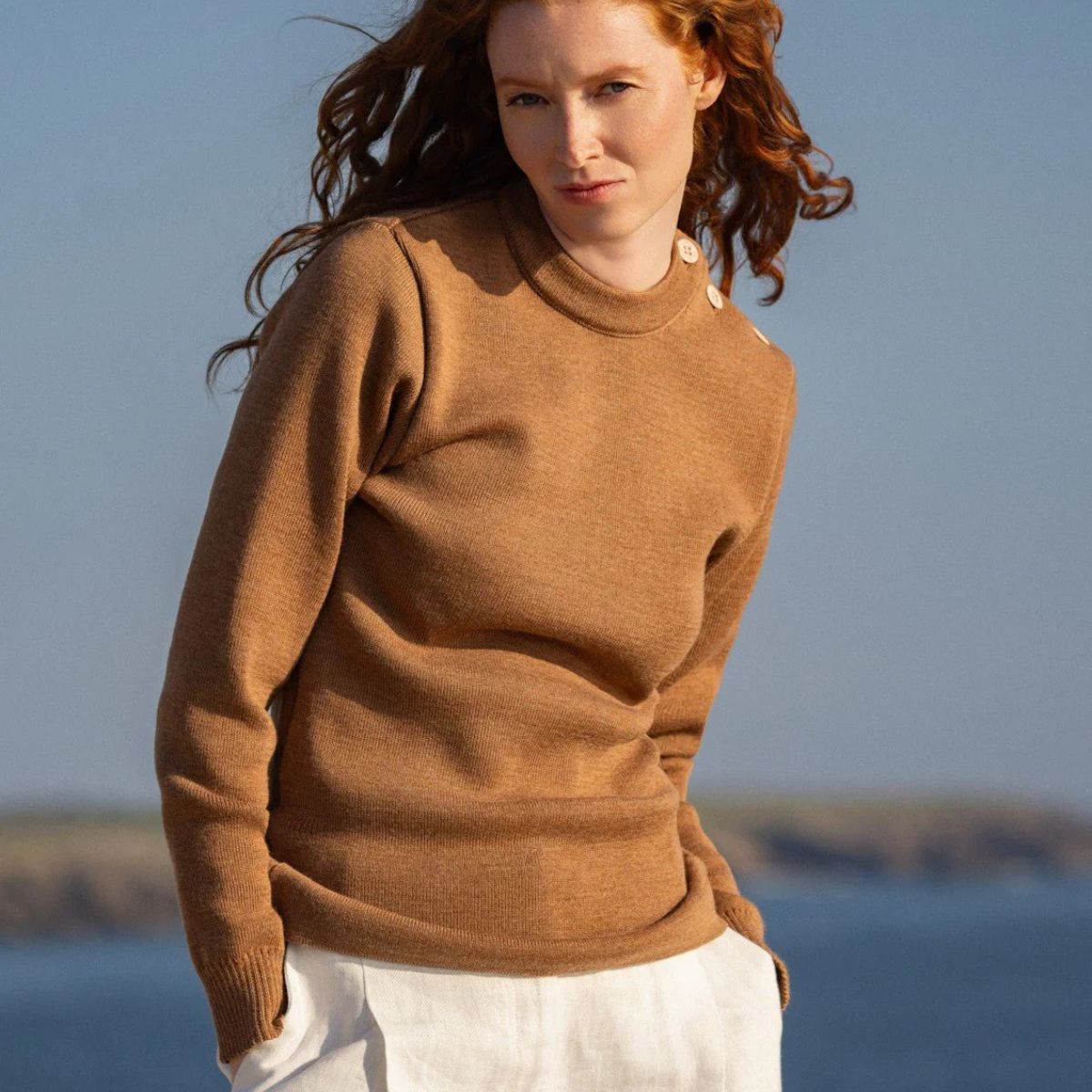 Pull marin femme Fauve