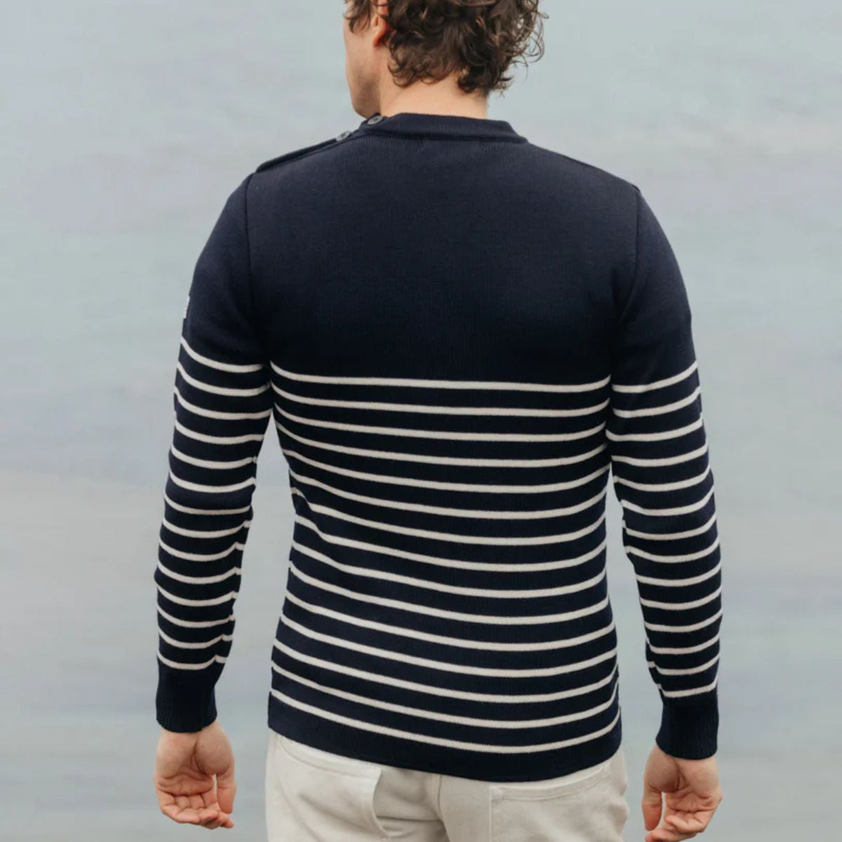 Pull marin uni 50% pure laine bleu marine