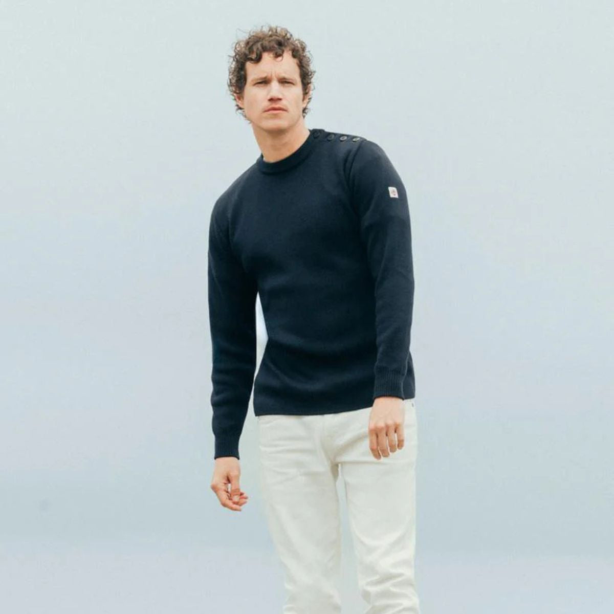 Pull marin uni 50% pure laine bleu marine