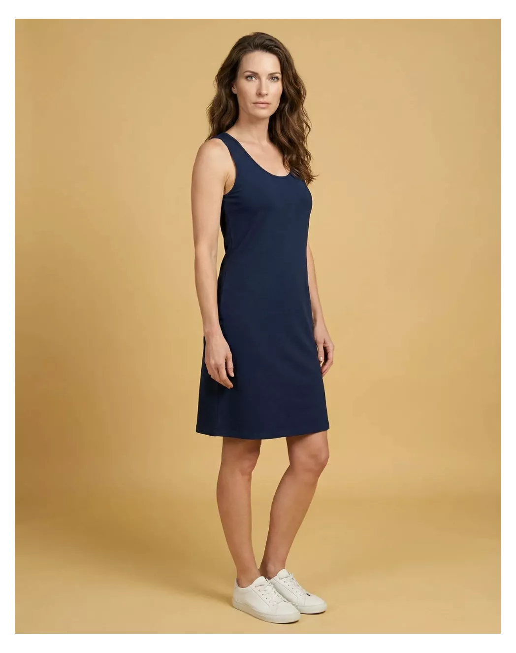 Robe sans manche bleu marine