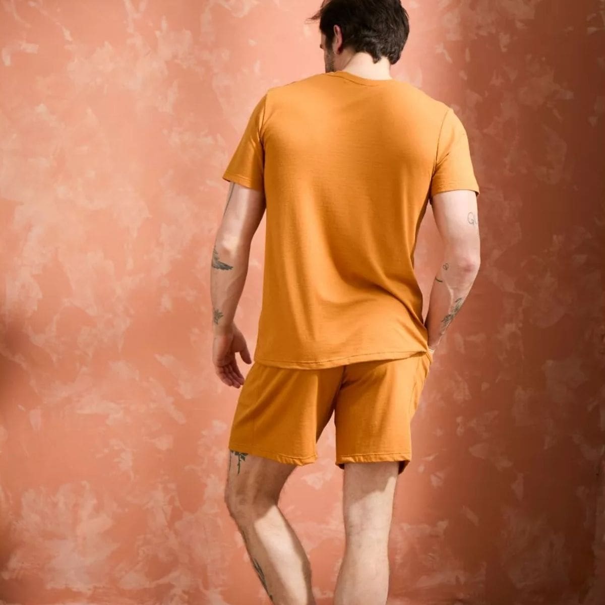 Short coton Homme Orange