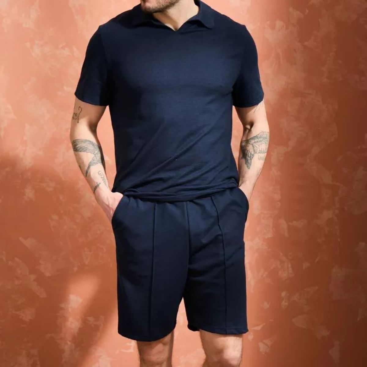 Short Lin Homme Marine