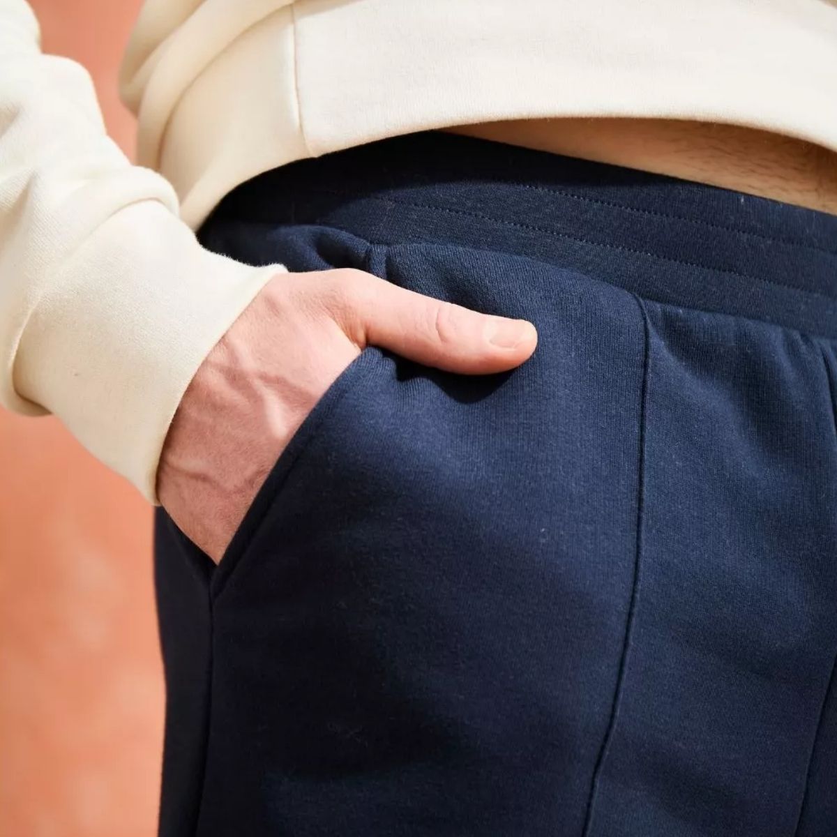 Short molleton Homme Marine