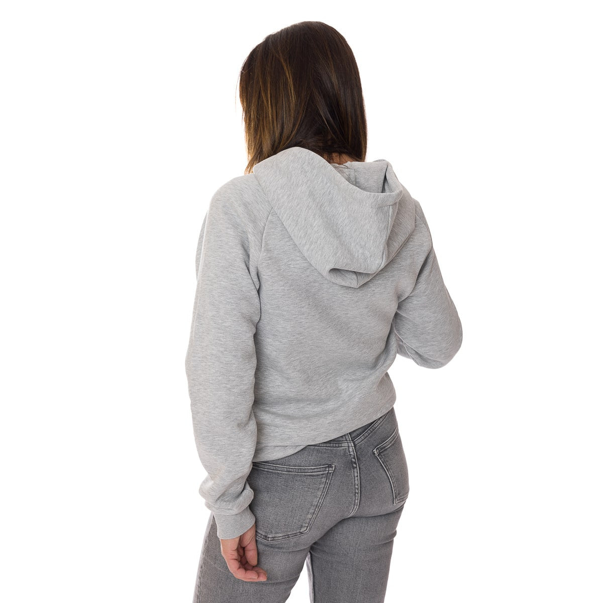 Sweat à capuche femme gris