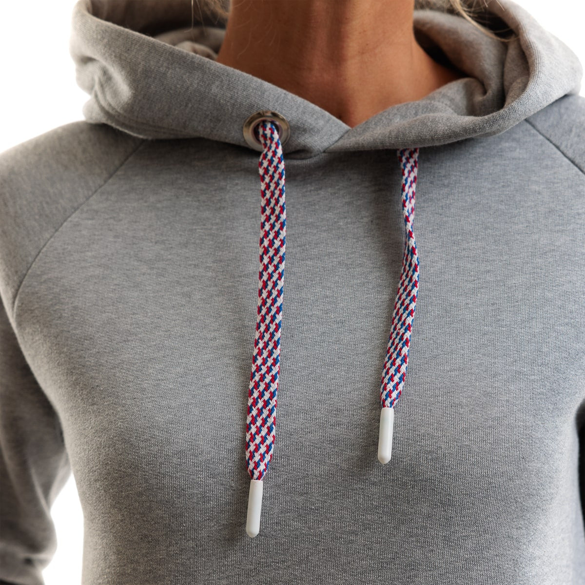 Sweat à capuche gris pour femme