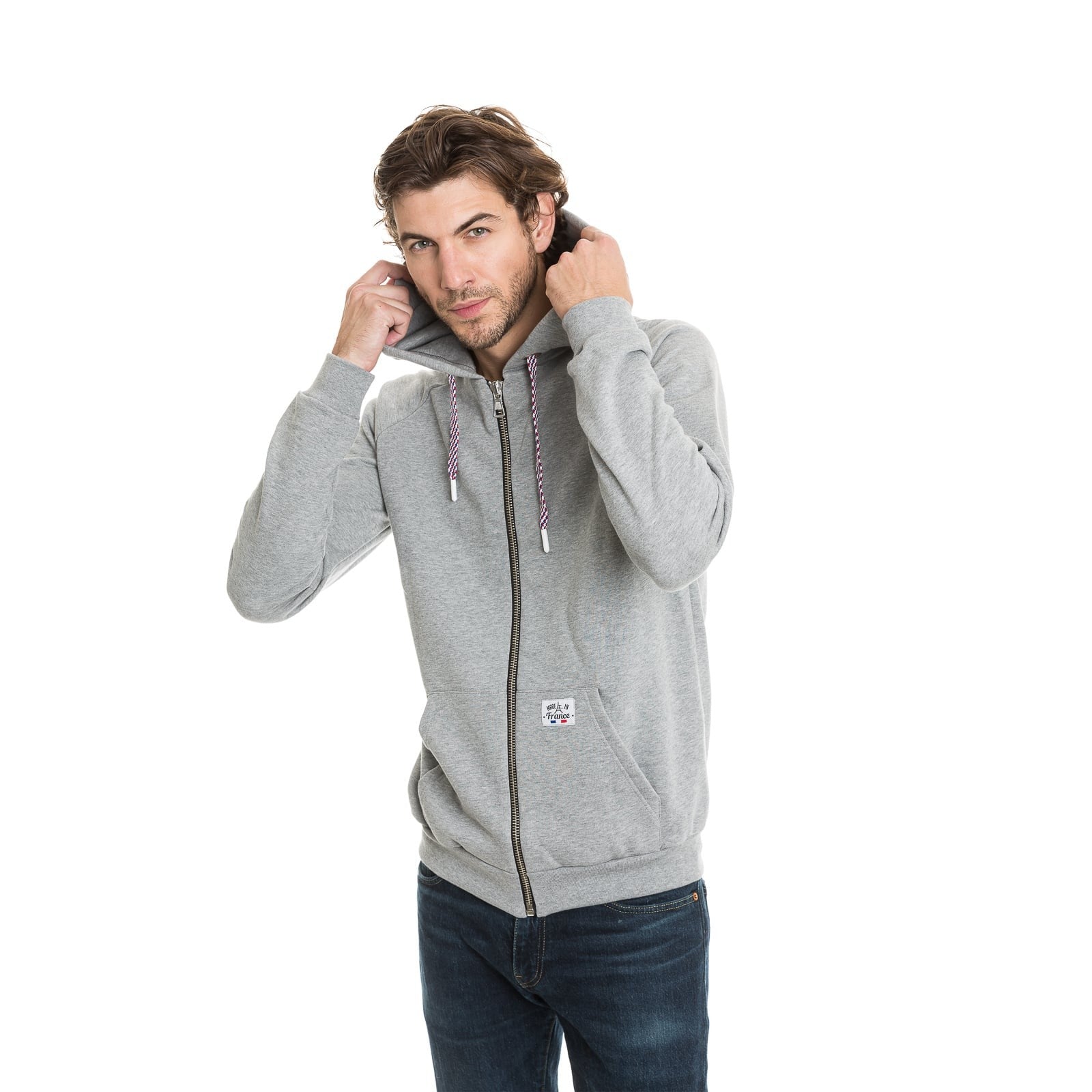 Sweat capuche zippé Made in France