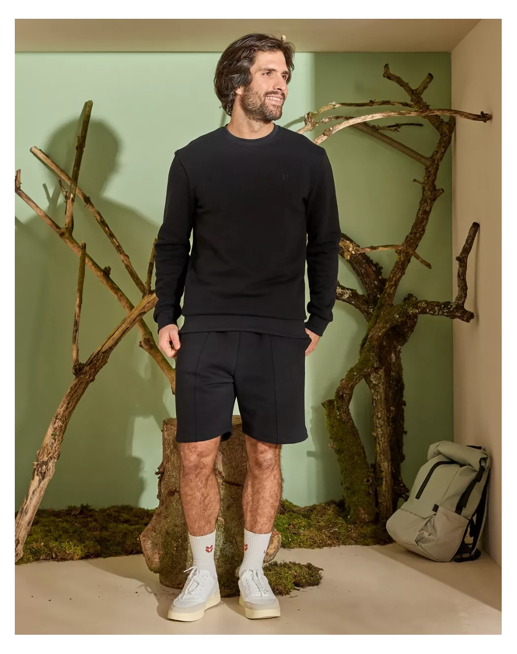 Sweat Homme sans capuche - Noir