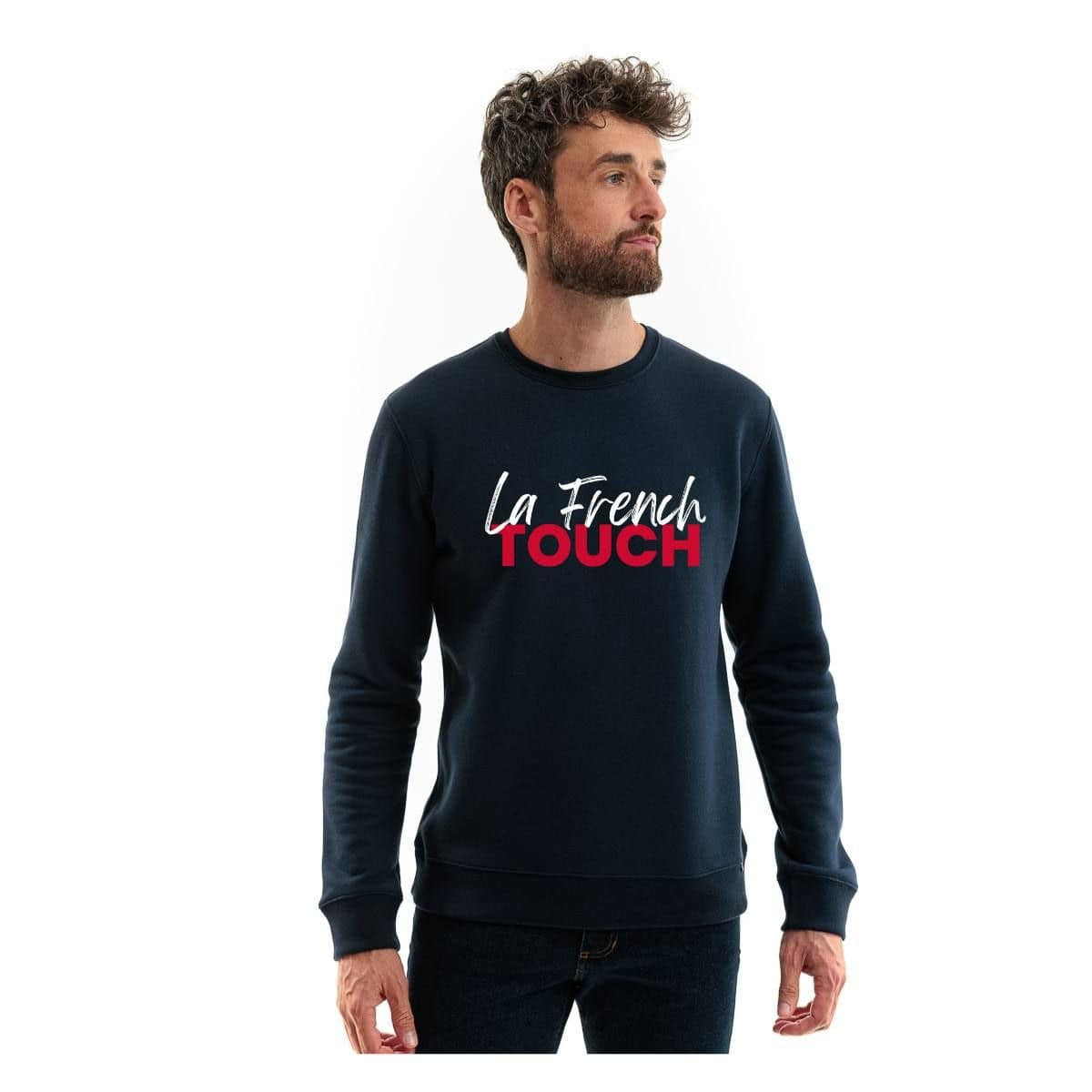 Sweat homme sans capuche bleu marine