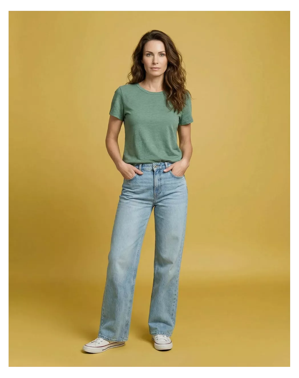T-shirt en lin femme Vert
