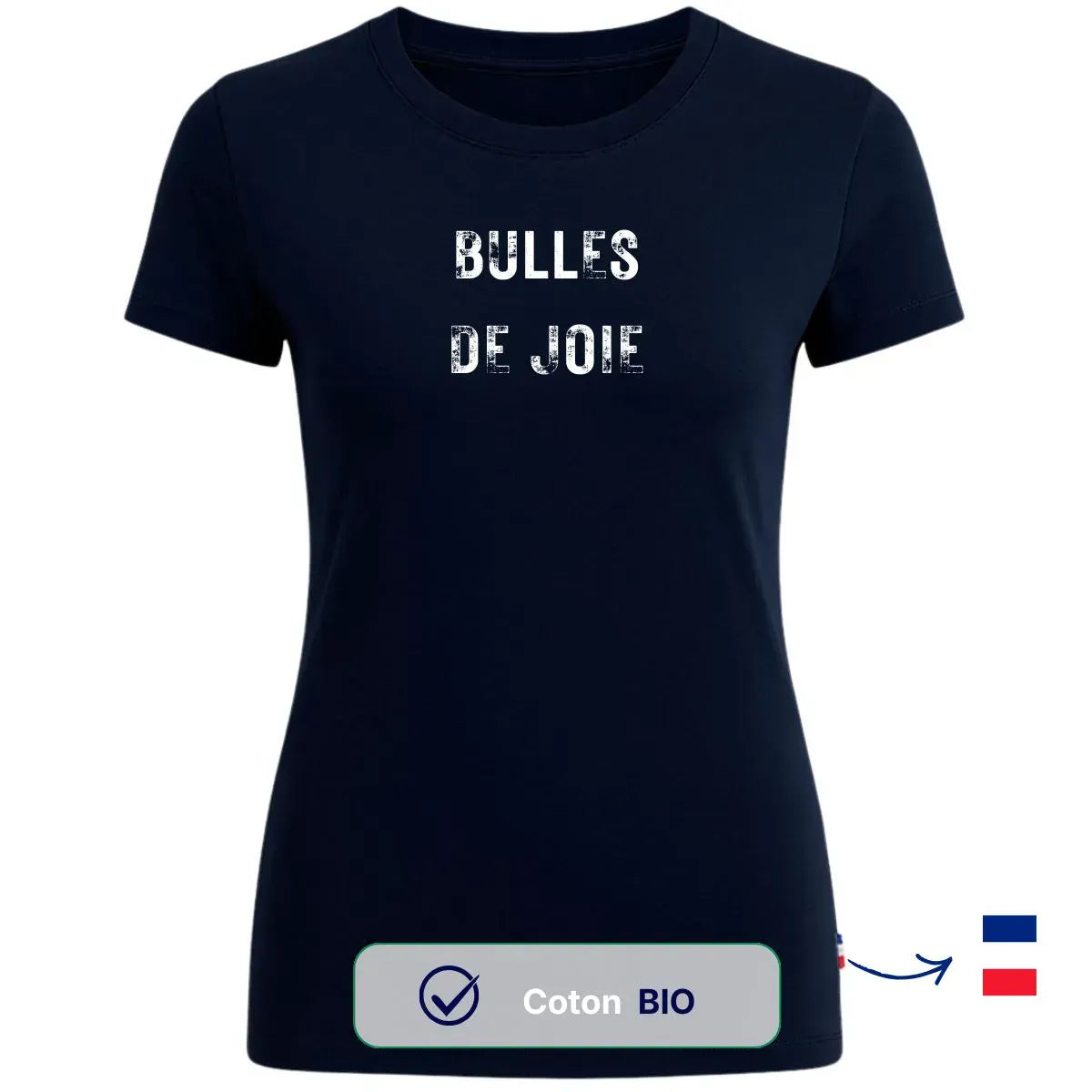 T-shirt femme bleu | BULLES DE JOIE