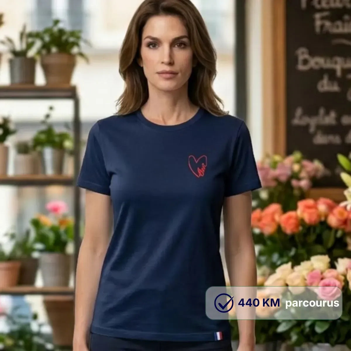 T-shirt femme bleu | Love