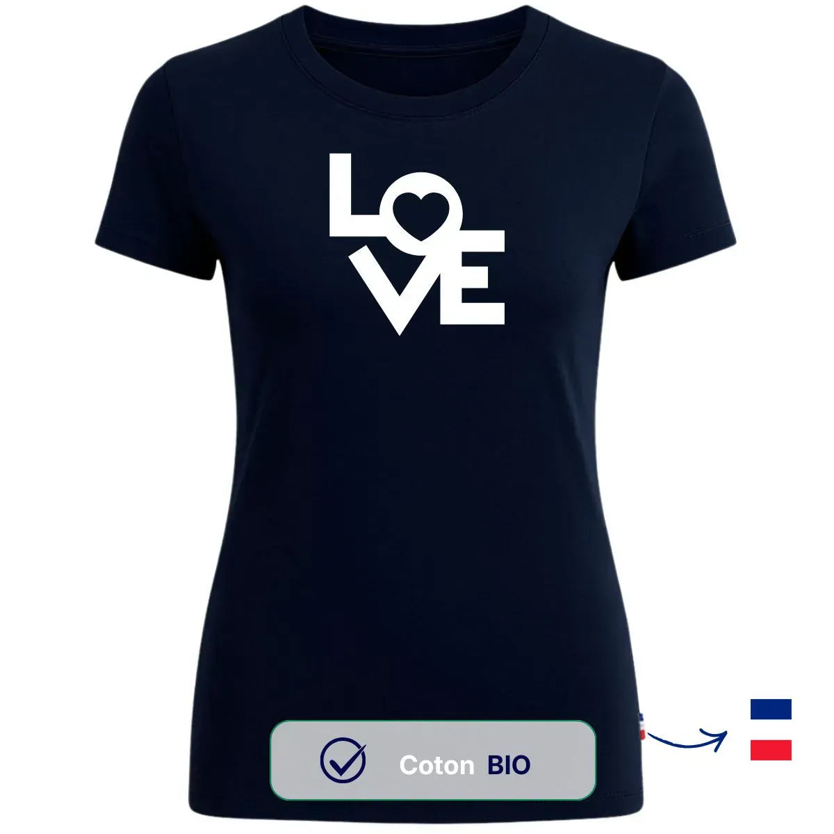 T-shirt femme bleu | LOVE