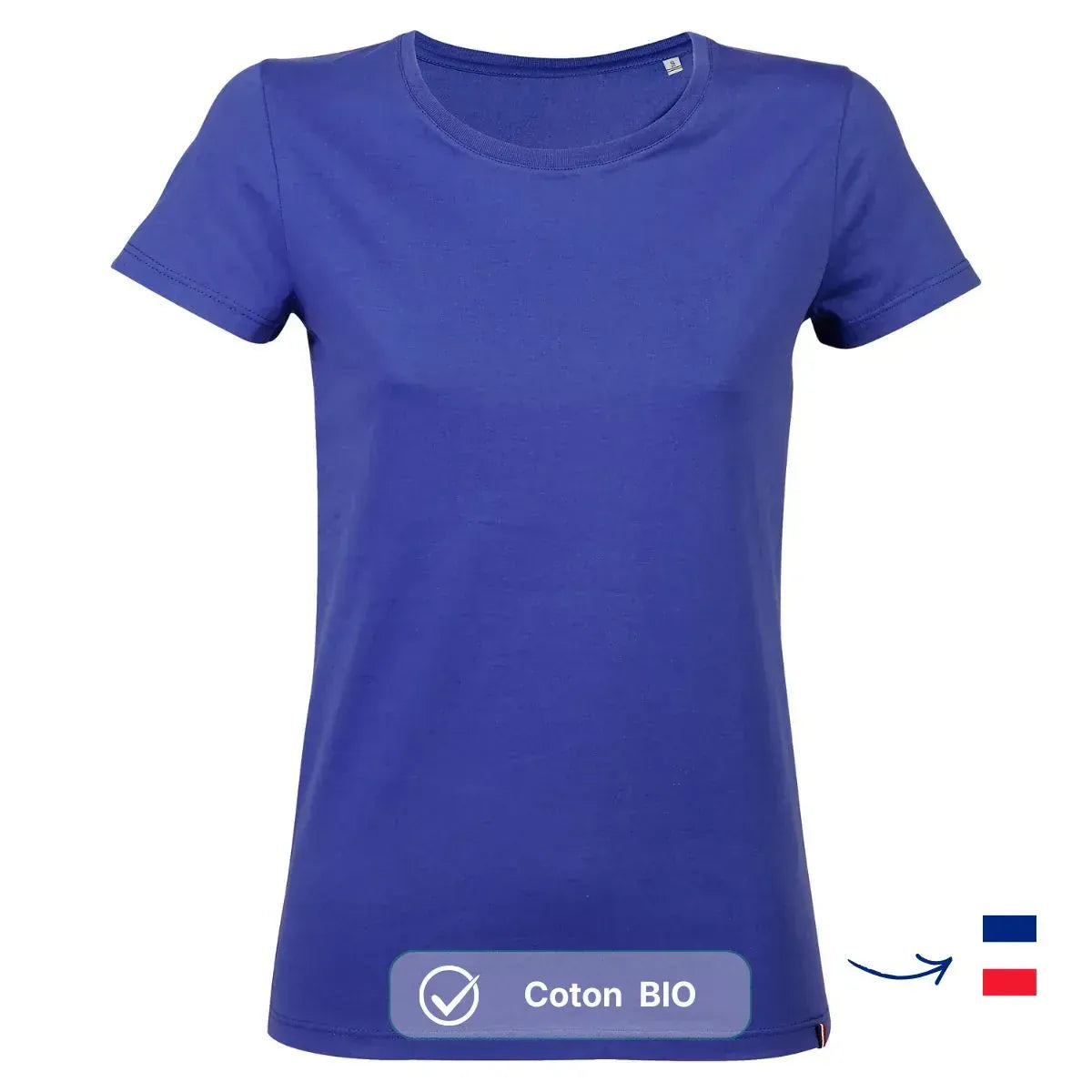 T-shirt femme bleu roi - t-shirt femme