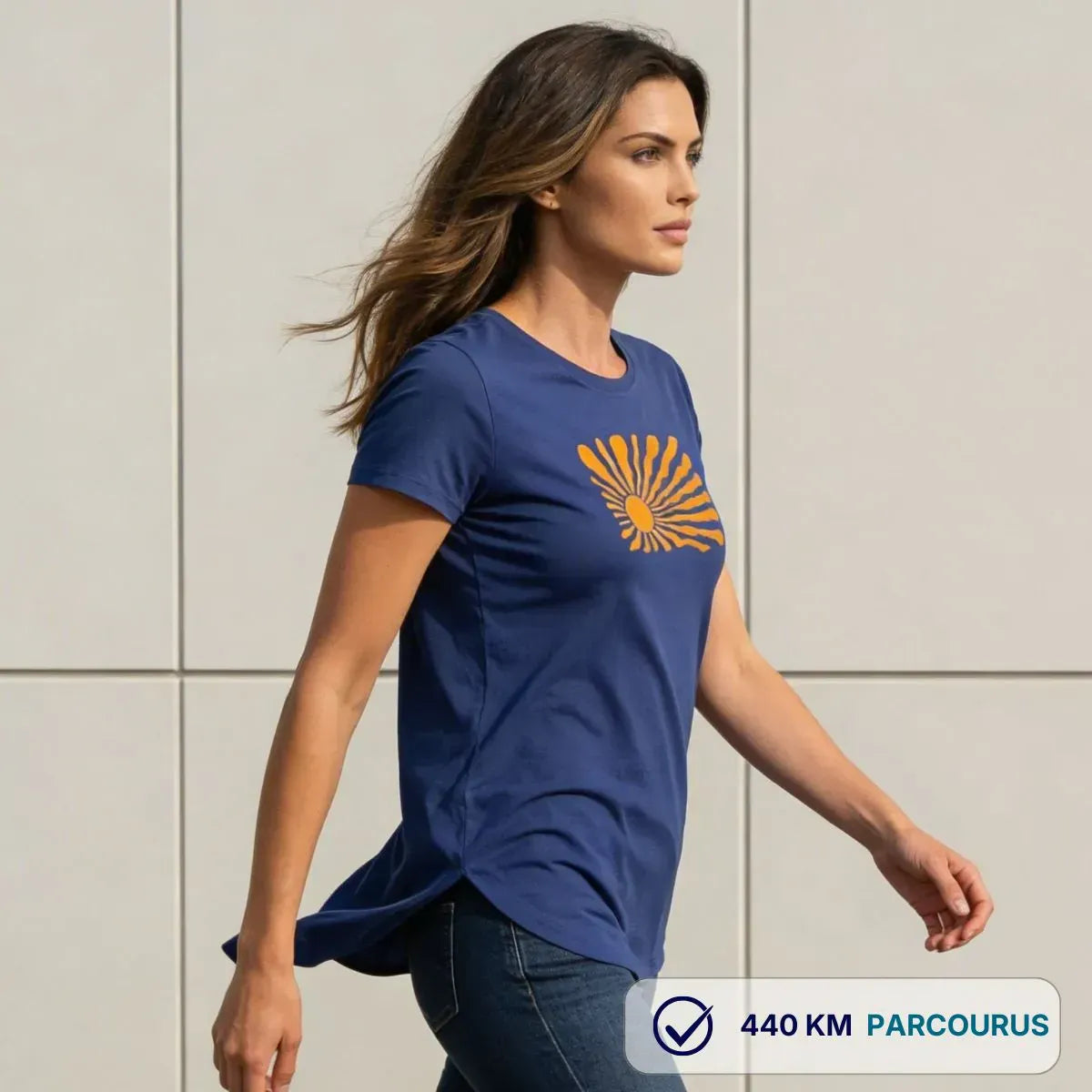 T-shirt femme bleu roi | LEVANT