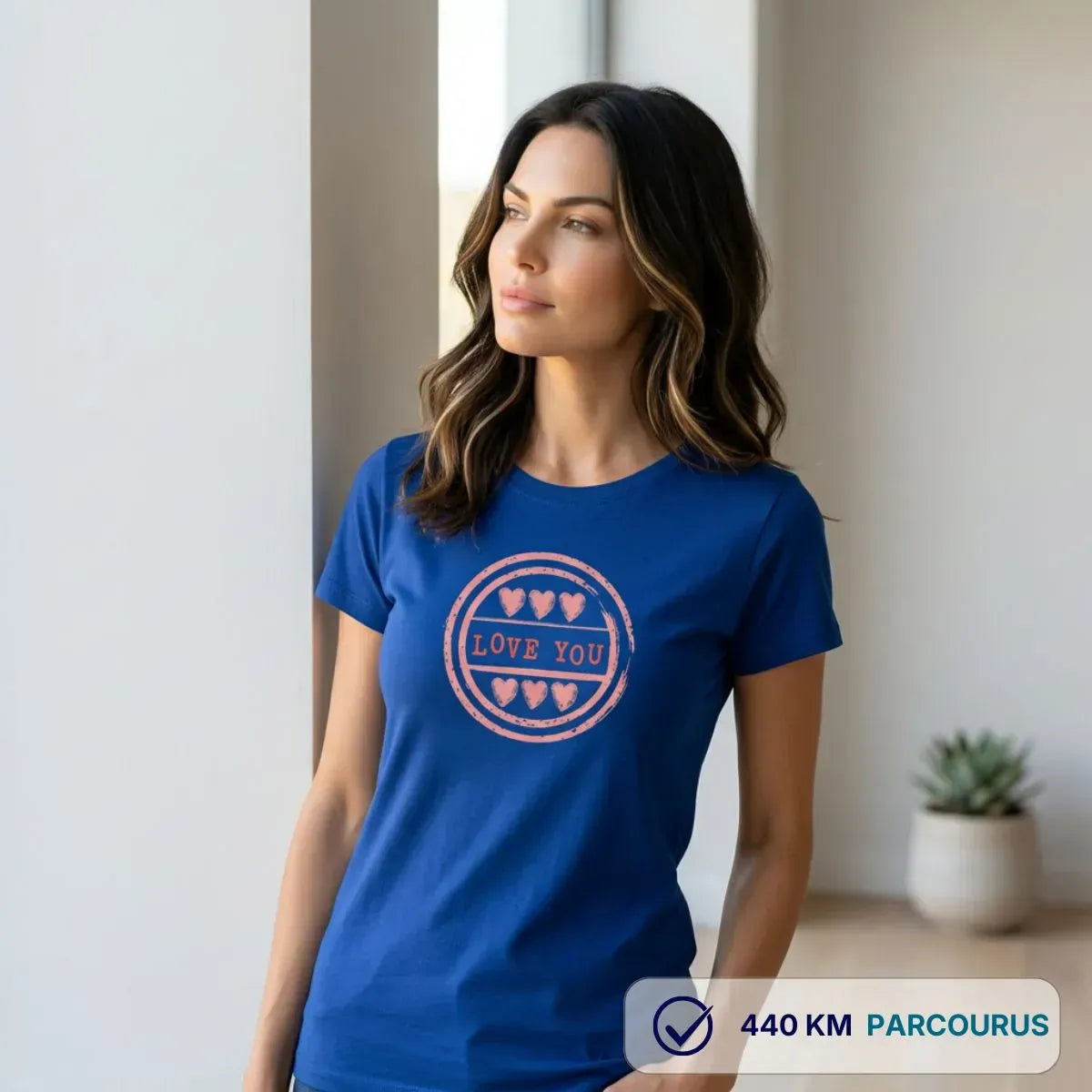 T-shirt femme bleu roi | LOVE YOU